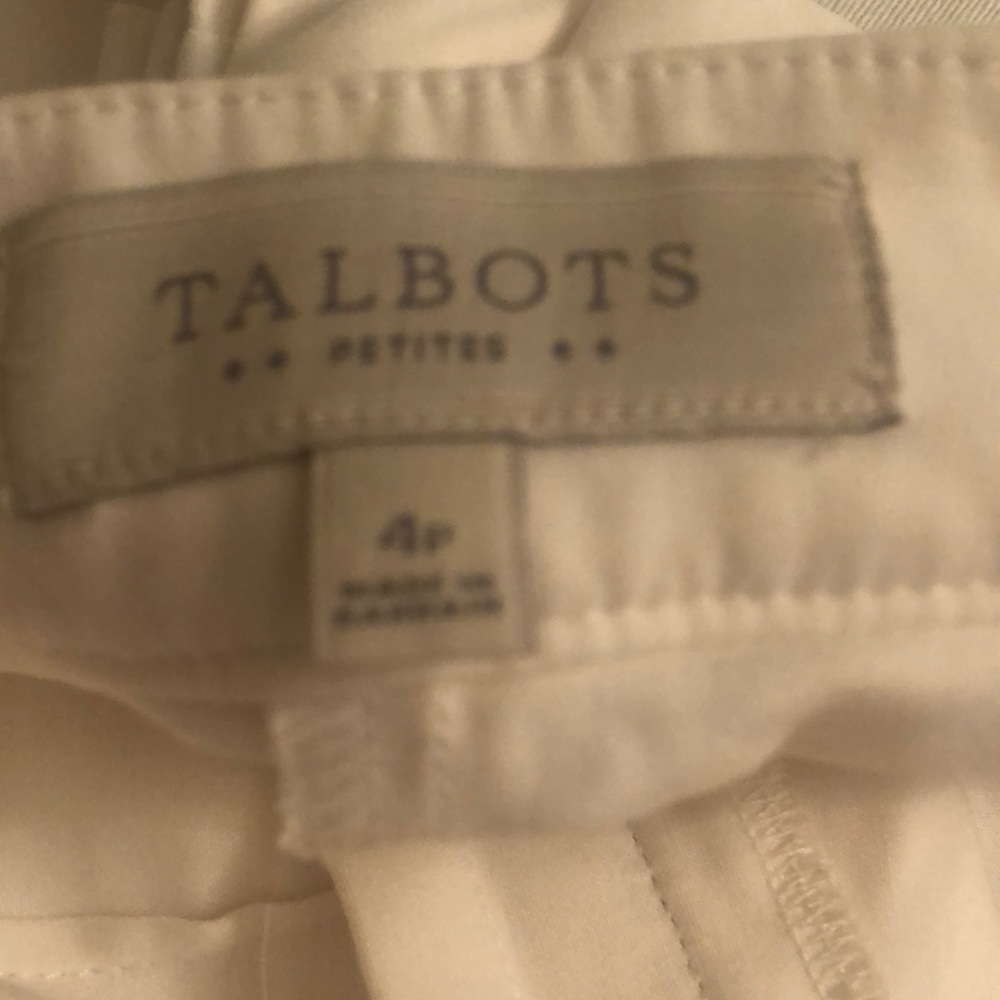 Talbots white crop pants